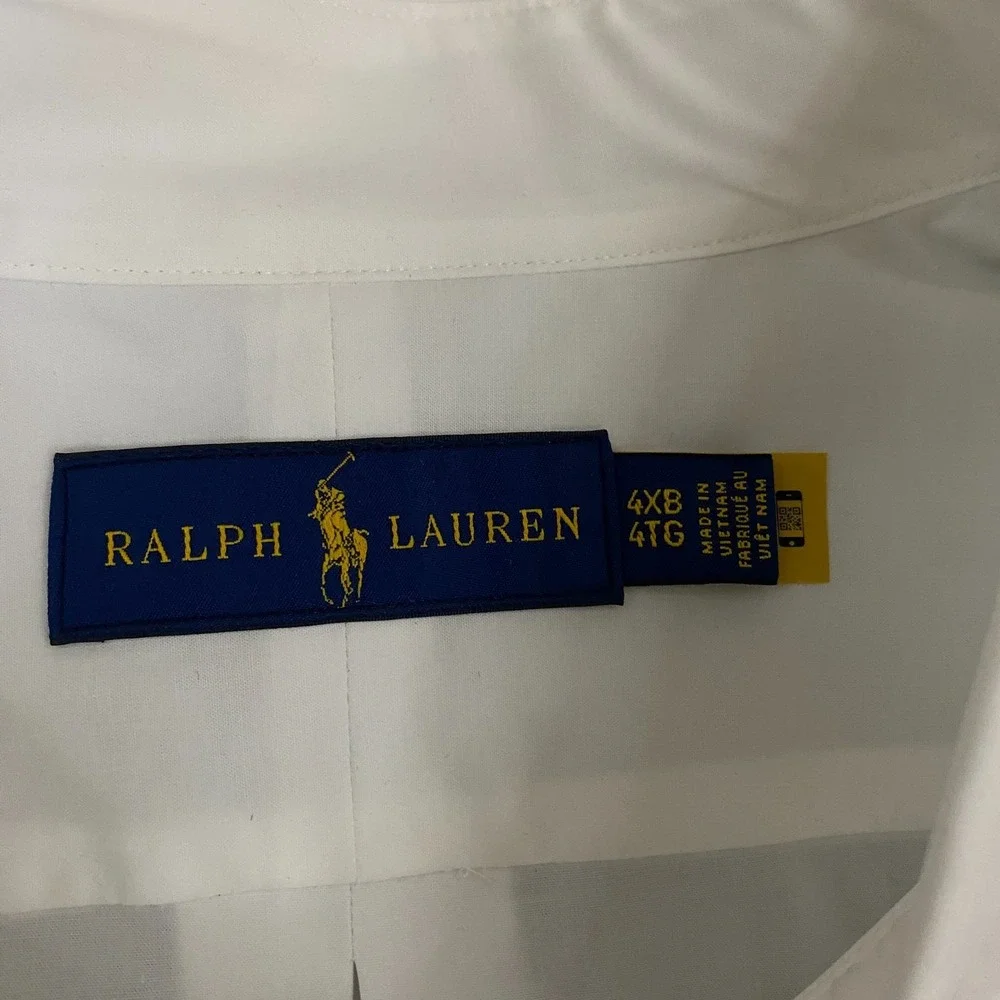 Polo Ralph Lauren Stretch Poplin Shirt Mens 4XB White Button Down Pony NEW